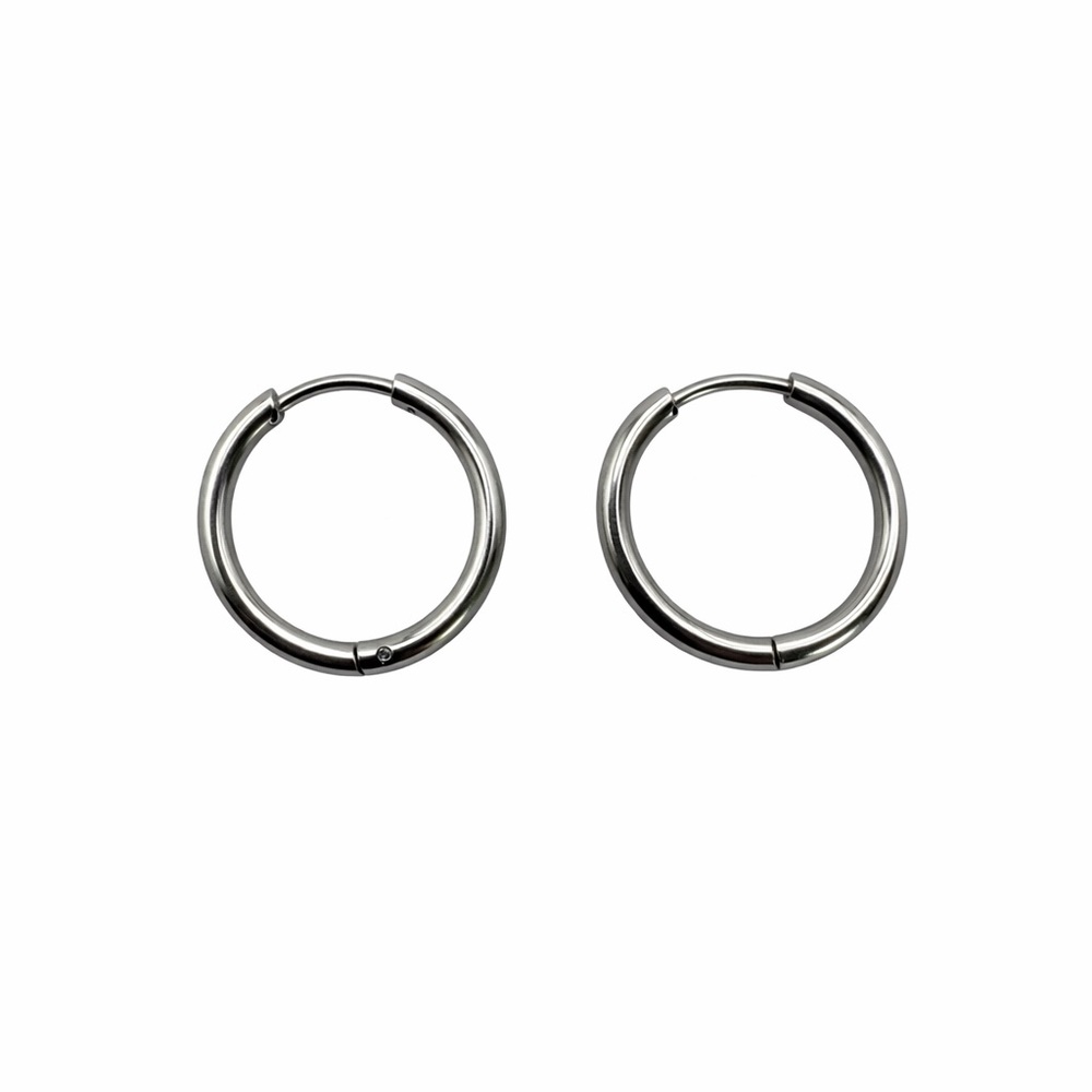 #45 | 19mm | Hoop/ Huggie Earrings - Silver